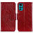 Coque Portefeuille Livre Cuir Etui Clapet N05P pour Motorola Moto G22 Rouge