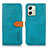 Coque Portefeuille Livre Cuir Etui Clapet N07P pour Motorola Moto G54 5G Cyan Petit