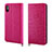Coque Portefeuille Livre Cuir Etui Clapet P03 pour Apple iPhone Xs Max Rose Rouge