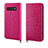 Coque Portefeuille Livre Cuir Etui Clapet P04 pour Samsung Galaxy S10 5G Rose Rouge