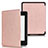 Coque Portefeuille Livre Cuir Etui Clapet pour Amazon Kindle Paperwhite 6 inch Or Rose