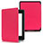 Coque Portefeuille Livre Cuir Etui Clapet pour Amazon Kindle Paperwhite 6 inch Rose Rouge