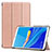 Coque Portefeuille Livre Cuir Etui Clapet pour Huawei MediaPad M6 8.4 Or Rose