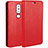 Coque Portefeuille Livre Cuir Etui Clapet pour Nokia 6.1 Plus Rouge