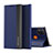 Coque Portefeuille Livre Cuir Etui Clapet Q01H pour Xiaomi Redmi 9 India Bleu Petit