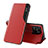 Coque Portefeuille Livre Cuir Etui Clapet Q02H pour Xiaomi Redmi 10 Power Rouge