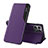 Coque Portefeuille Livre Cuir Etui Clapet QH1 pour Huawei Honor X6S Violet