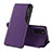 Coque Portefeuille Livre Cuir Etui Clapet QH1 pour Samsung Galaxy A03s Violet