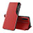Coque Portefeuille Livre Cuir Etui Clapet QH1 pour Samsung Galaxy A50 Rouge