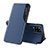Coque Portefeuille Livre Cuir Etui Clapet QH3 pour Samsung Galaxy M33 5G Bleu