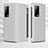 Coque Portefeuille Livre Cuir Etui Clapet QK2 pour Huawei Mate X2 Blanc