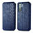 Coque Portefeuille Livre Cuir Etui Clapet S01D pour Huawei P40 Lite 5G Bleu