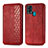 Coque Portefeuille Livre Cuir Etui Clapet S01D pour Samsung Galaxy F41 Rouge