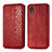 Coque Portefeuille Livre Cuir Etui Clapet S01D pour Samsung Galaxy M01 Core Rouge