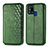 Coque Portefeuille Livre Cuir Etui Clapet S01D pour Samsung Galaxy M21s Vert