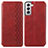 Coque Portefeuille Livre Cuir Etui Clapet S01D pour Samsung Galaxy S23 5G Rouge
