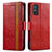 Coque Portefeuille Livre Cuir Etui Clapet S02D pour Huawei Honor X10 Max 5G Rouge