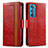 Coque Portefeuille Livre Cuir Etui Clapet S02D pour Motorola Moto Edge 30 5G Rouge