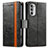 Coque Portefeuille Livre Cuir Etui Clapet S02D pour Motorola Moto G52j 5G Noir