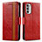 Coque Portefeuille Livre Cuir Etui Clapet S02D pour Motorola Moto G52j 5G Rouge