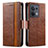 Coque Portefeuille Livre Cuir Etui Clapet S02D pour Xiaomi Redmi Note 13 5G Marron