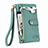 Coque Portefeuille Livre Cuir Etui Clapet S03D pour Apple iPhone 15 Pro Vert Petit