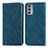 Coque Portefeuille Livre Cuir Etui Clapet S04D pour Motorola Moto Edge Lite 5G Bleu