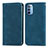 Coque Portefeuille Livre Cuir Etui Clapet S04D pour Motorola Moto G31 Bleu