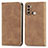 Coque Portefeuille Livre Cuir Etui Clapet S04D pour Motorola Moto G60 Marron