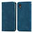 Coque Portefeuille Livre Cuir Etui Clapet S04D pour Samsung Galaxy M01 Core Bleu