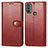 Coque Portefeuille Livre Cuir Etui Clapet S05D pour Motorola Moto E40 Rouge