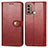 Coque Portefeuille Livre Cuir Etui Clapet S05D pour Motorola Moto G40 Fusion Rouge