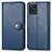 Coque Portefeuille Livre Cuir Etui Clapet S05D pour Realme 8i Bleu