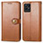 Coque Portefeuille Livre Cuir Etui Clapet S05D pour Realme 8i Marron