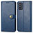 Coque Portefeuille Livre Cuir Etui Clapet S05D pour Samsung Galaxy F52 5G Bleu
