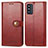 Coque Portefeuille Livre Cuir Etui Clapet S05D pour Samsung Galaxy F52 5G Rouge
