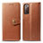 Coque Portefeuille Livre Cuir Etui Clapet S05D pour Samsung Galaxy S20 FE (2022) 5G Marron