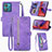 Coque Portefeuille Livre Cuir Etui Clapet S06D pour Motorola Moto G84 5G Violet Petit