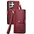 Coque Portefeuille Livre Cuir Etui Clapet S15D pour Samsung Galaxy S25 Ultra 5G Rouge