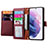Coque Portefeuille Livre Cuir Etui Clapet S16D pour Samsung Galaxy S23 5G Petit