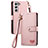 Coque Portefeuille Livre Cuir Etui Clapet S16D pour Samsung Galaxy S23 5G Rose