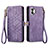 Coque Portefeuille Livre Cuir Etui Clapet S17D pour Nothing Phone 2 Violet Petit