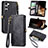 Coque Portefeuille Livre Cuir Etui Clapet S17D pour Samsung Galaxy S25 5G Petit