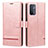 Coque Portefeuille Livre Cuir Etui Clapet SY1 pour Oppo A54 5G Rose