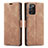 Coque Portefeuille Livre Cuir Etui Clapet T01 pour Samsung Galaxy Note 20 Ultra 5G Brun Clair