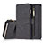Coque Portefeuille Livre Cuir Etui Clapet T02 pour Apple iPhone 6S Plus Noir Petit