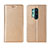 Coque Portefeuille Livre Cuir Etui Clapet T03 pour OnePlus 8 Pro Or
