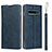 Coque Portefeuille Livre Cuir Etui Clapet T05 pour Samsung Galaxy S10 Bleu