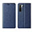 Coque Portefeuille Livre Cuir Etui Clapet T07 pour Huawei P40 Lite 5G Bleu