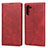 Coque Portefeuille Livre Cuir Etui Clapet T07 pour Samsung Galaxy Note 10 5G Rouge